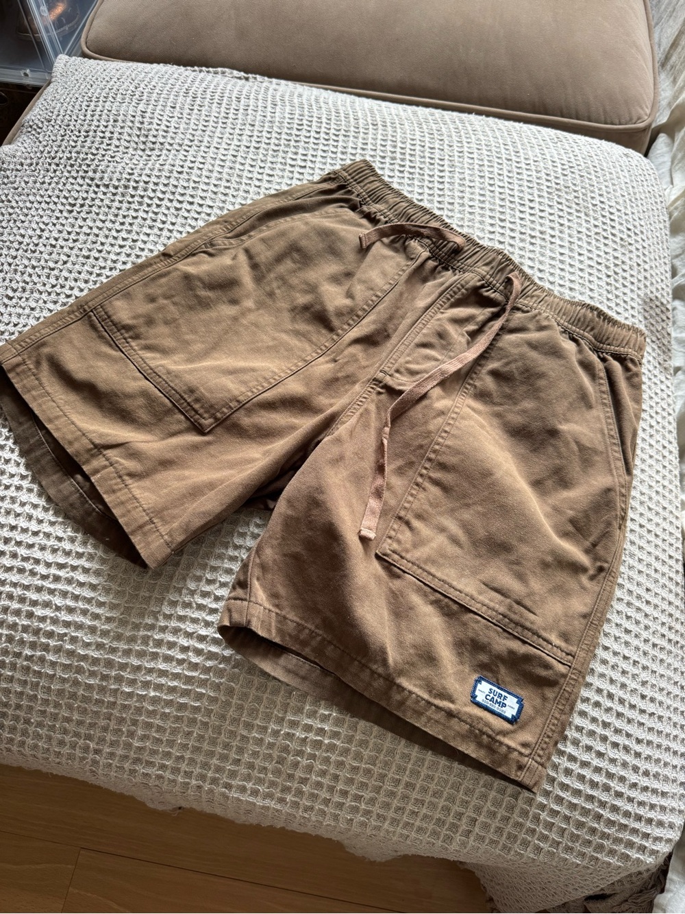 Men's Drawstring Hybrid Shorts in Brown